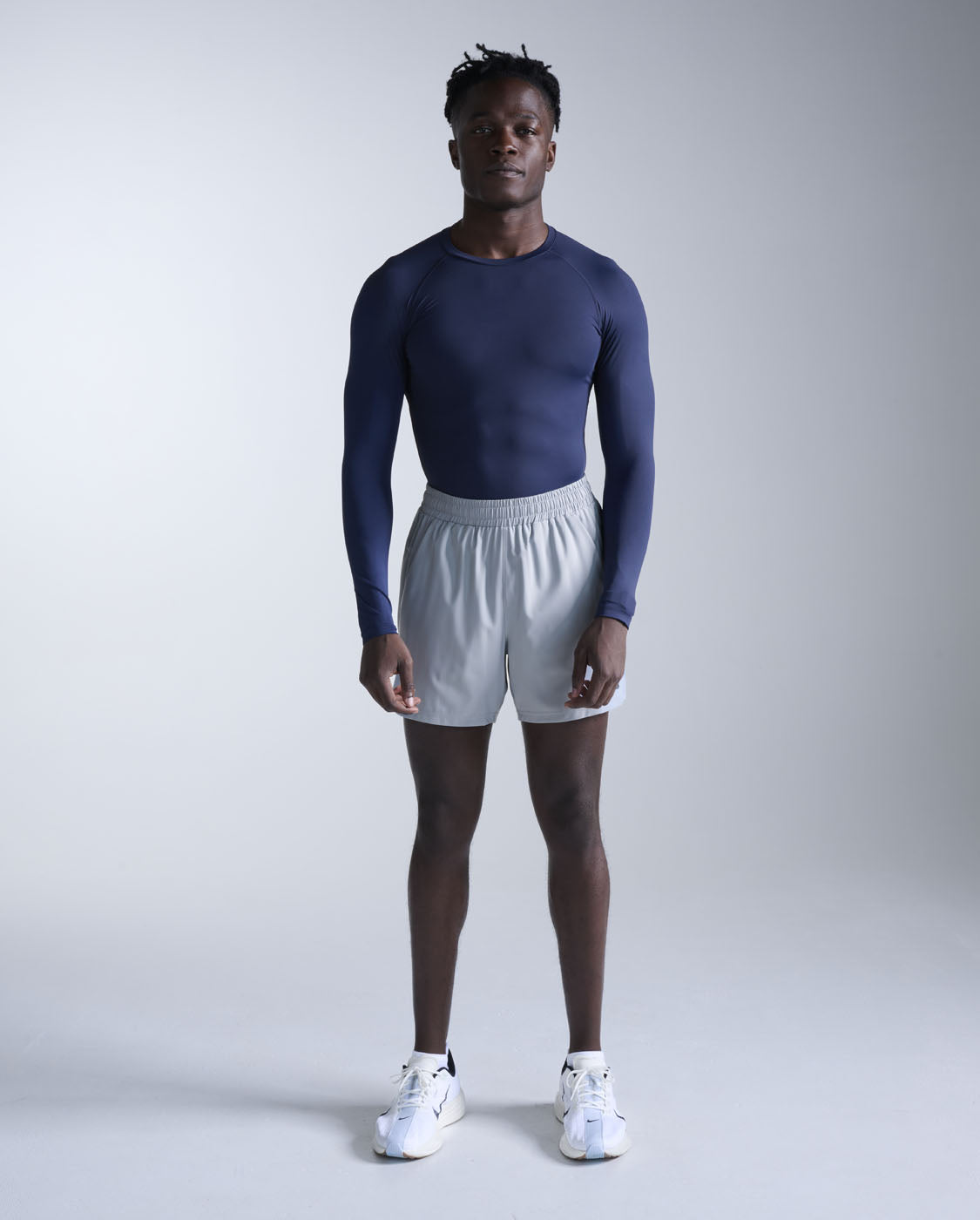 Core Compression Long Sleeve, Navy/Navy