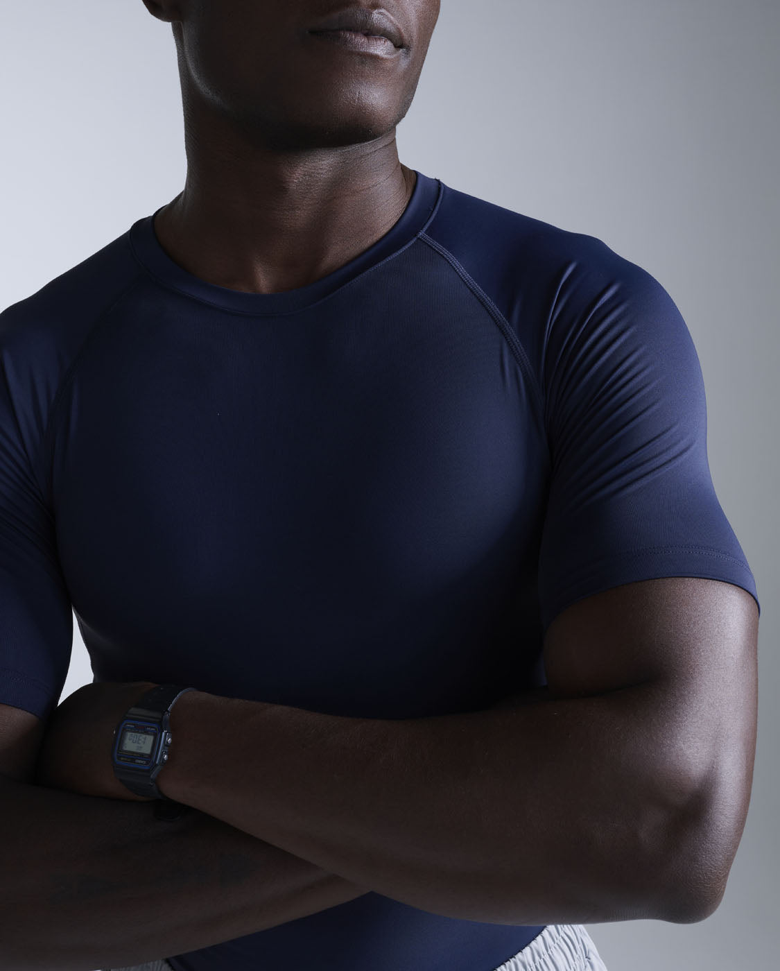 Core Compression Short Sleeve, Navy/Navy