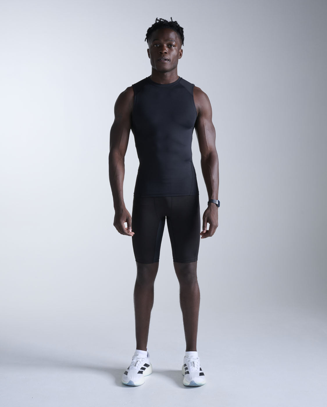 Core Compression Sleeveless, Black/Silver
