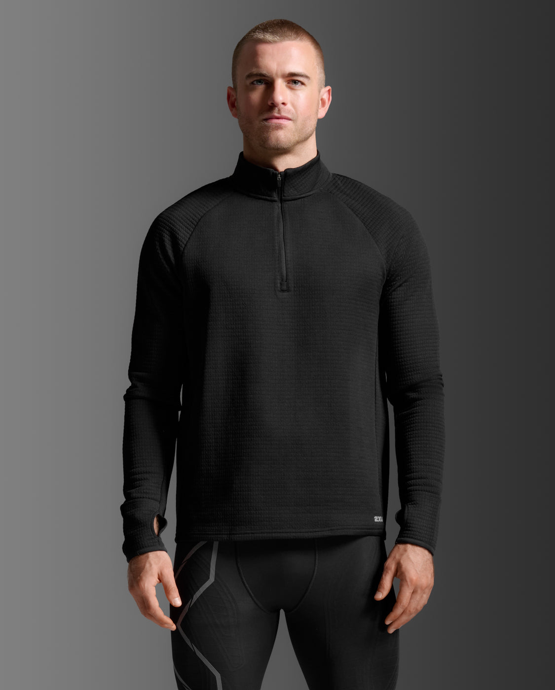 Ignition Haptic 1/4 Zip, Black/Silver Reflective