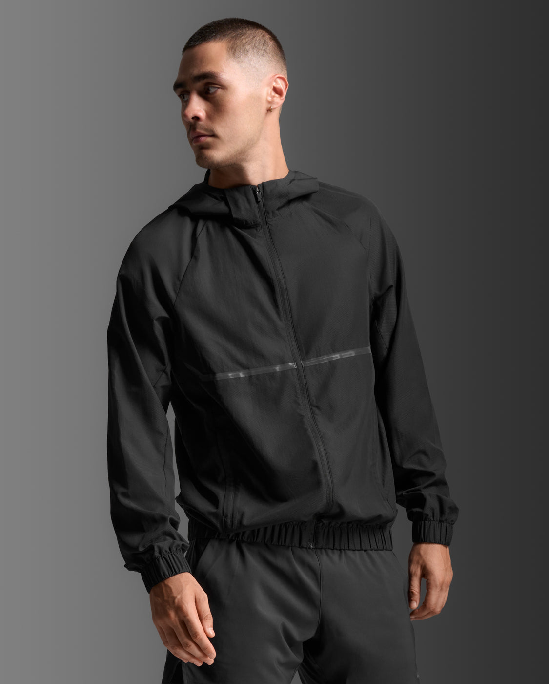 Aero Hex Windbreaker, Black/Black Reflective