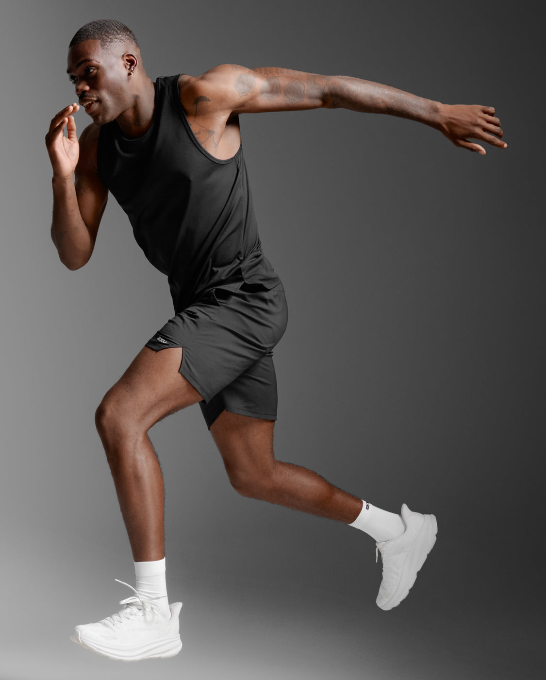 Aero Mesh Tank, Black/Silver Reflective
