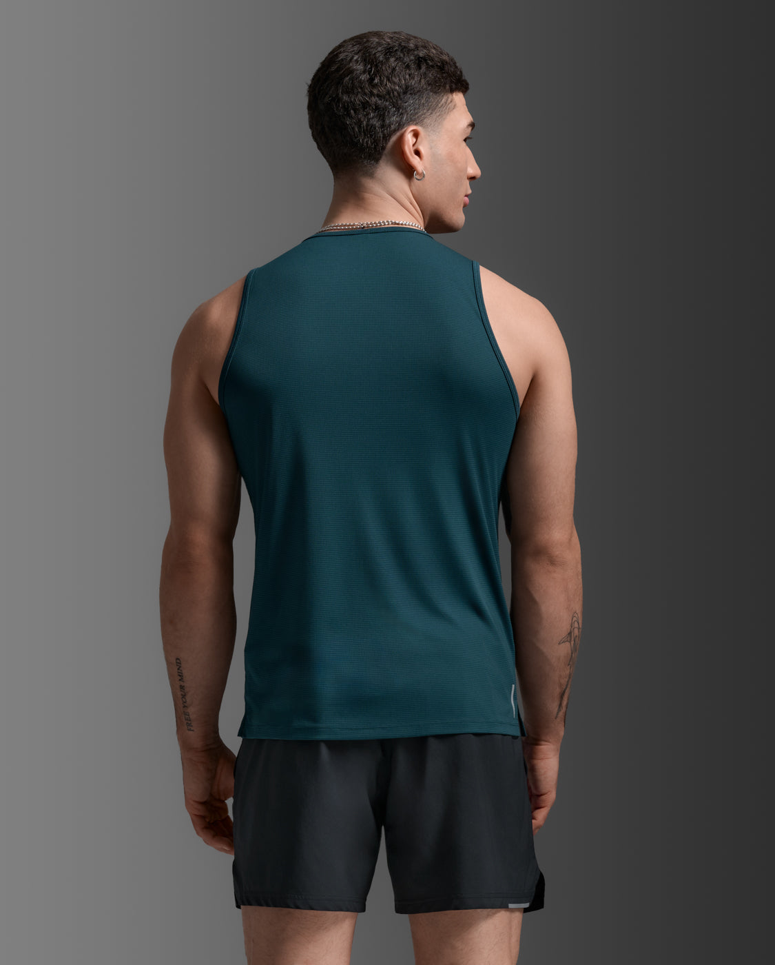 Aero Mesh Tank, Dark Moss/Silver Reflective