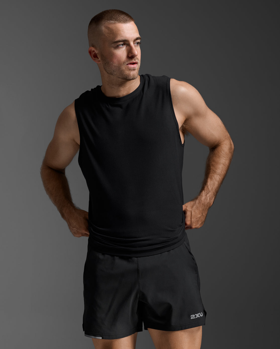 Signature Soft Jersey Tank, Black/Black