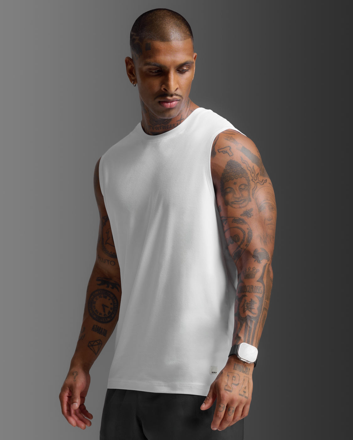 Signature Soft Jersey Tank, White/White