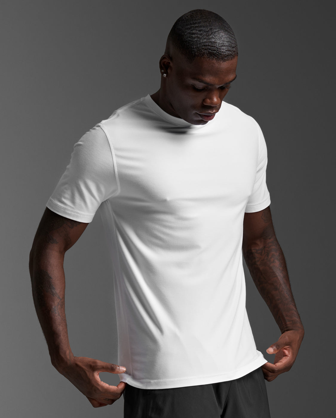 Signature Soft Jersey Tee, White/White