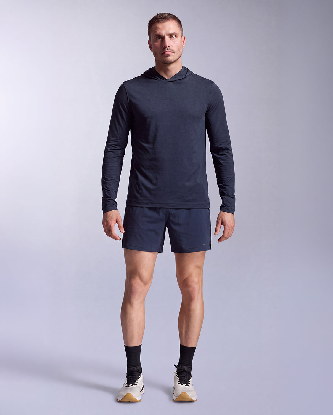 Motion Long Sleeve Hoodie, Midnight/Midnight