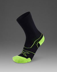 Vectr Cushion Crew Socks, Black/Volt
