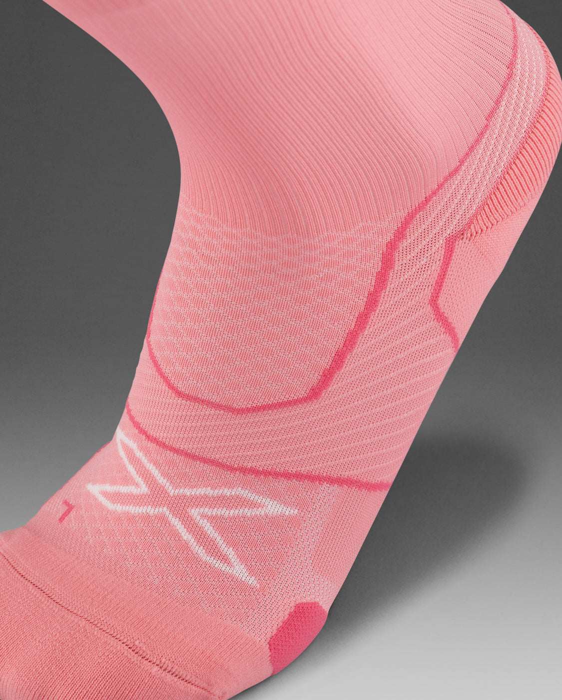 Vectr Cushion Crew Socks, Pink Glow/White