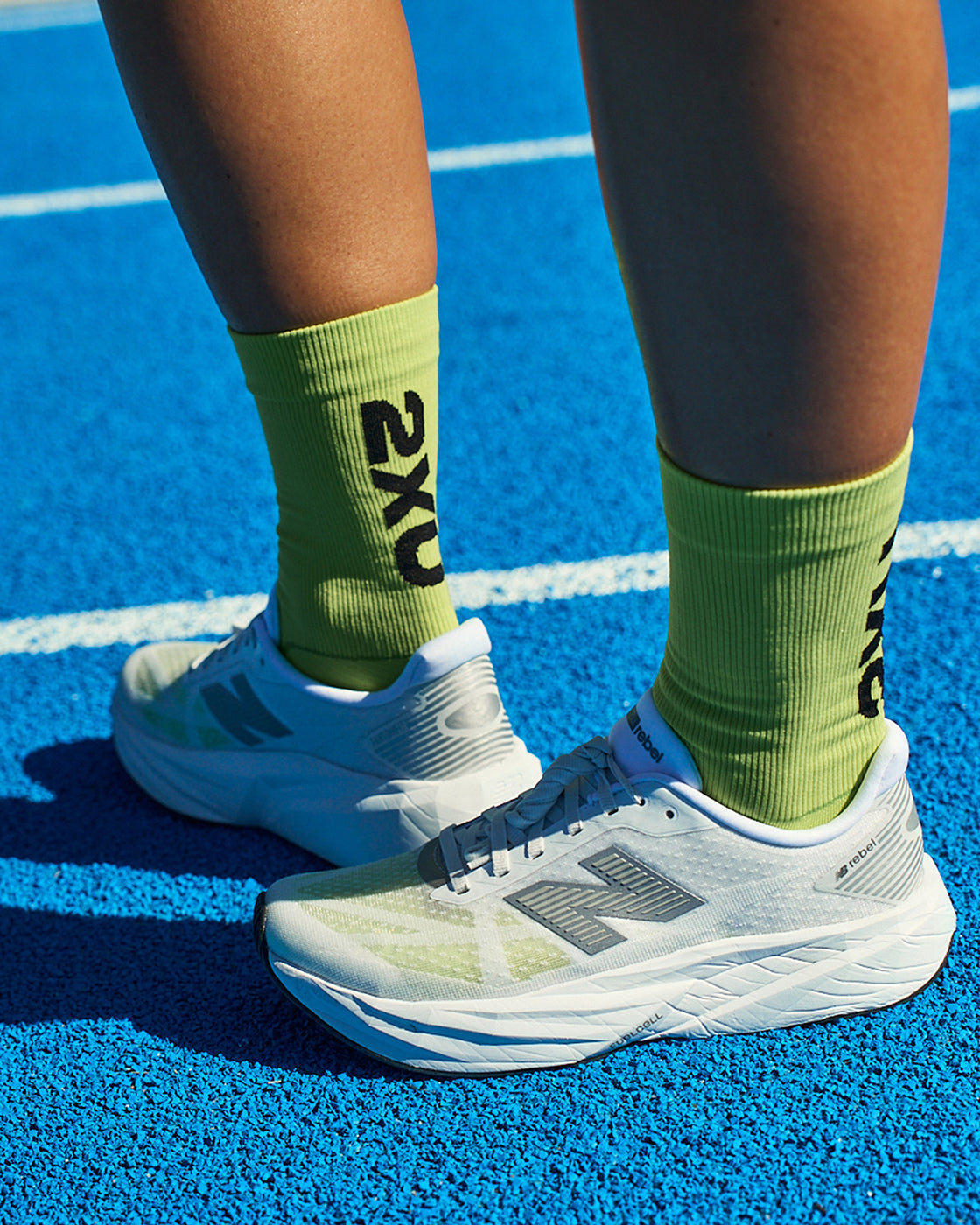 Vectr Light Cushion Crew Socks, Volt/Black