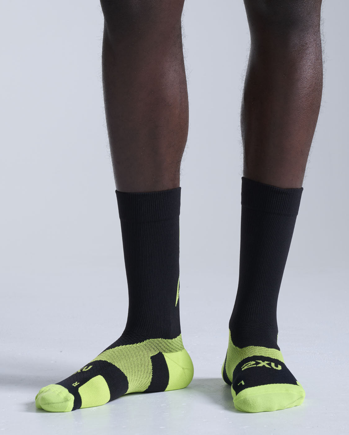 Vectr Light Cushion Crew Socks, Black/Volt