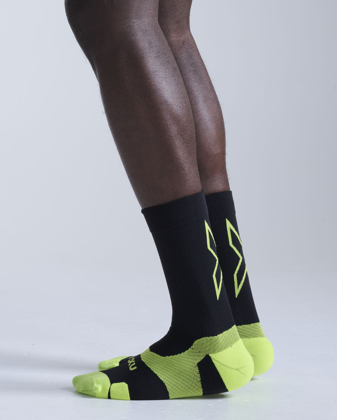 Vectr Light Cushion Crew Socks, Black/Volt