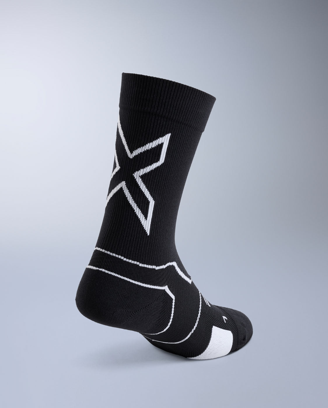 Vectr Light Cushion Crew Socks, Black/White