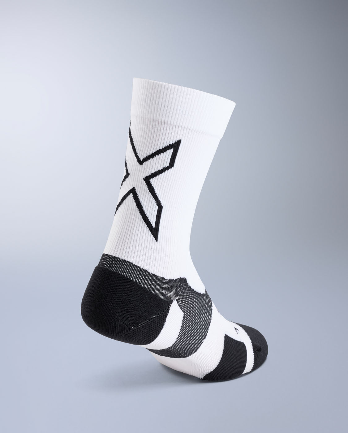 Vectr Light Cushion Crew Socks, White/Black