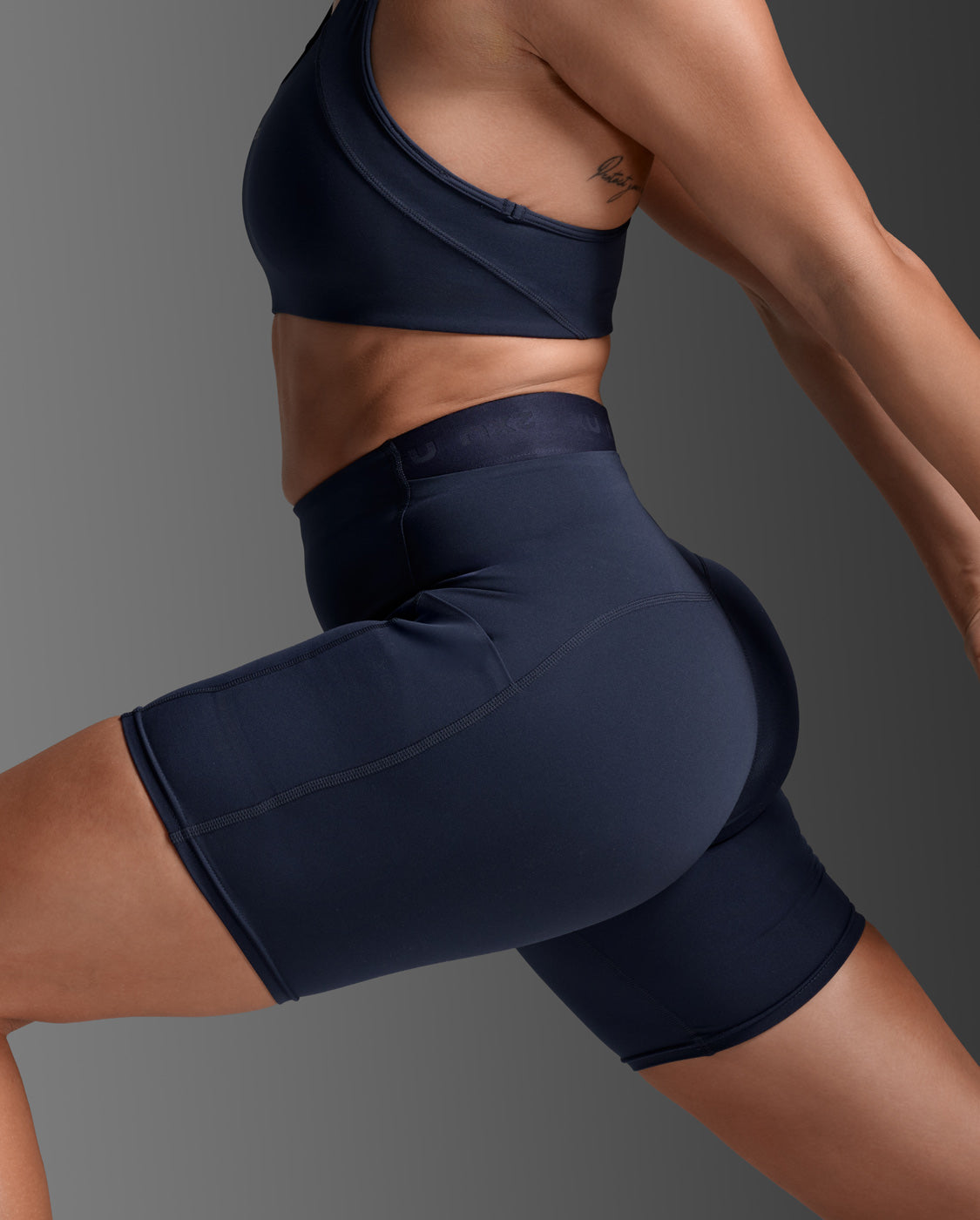 Form Stash Hi-Rise Compression 6 Inch Shorts, Midnight/Midnight1