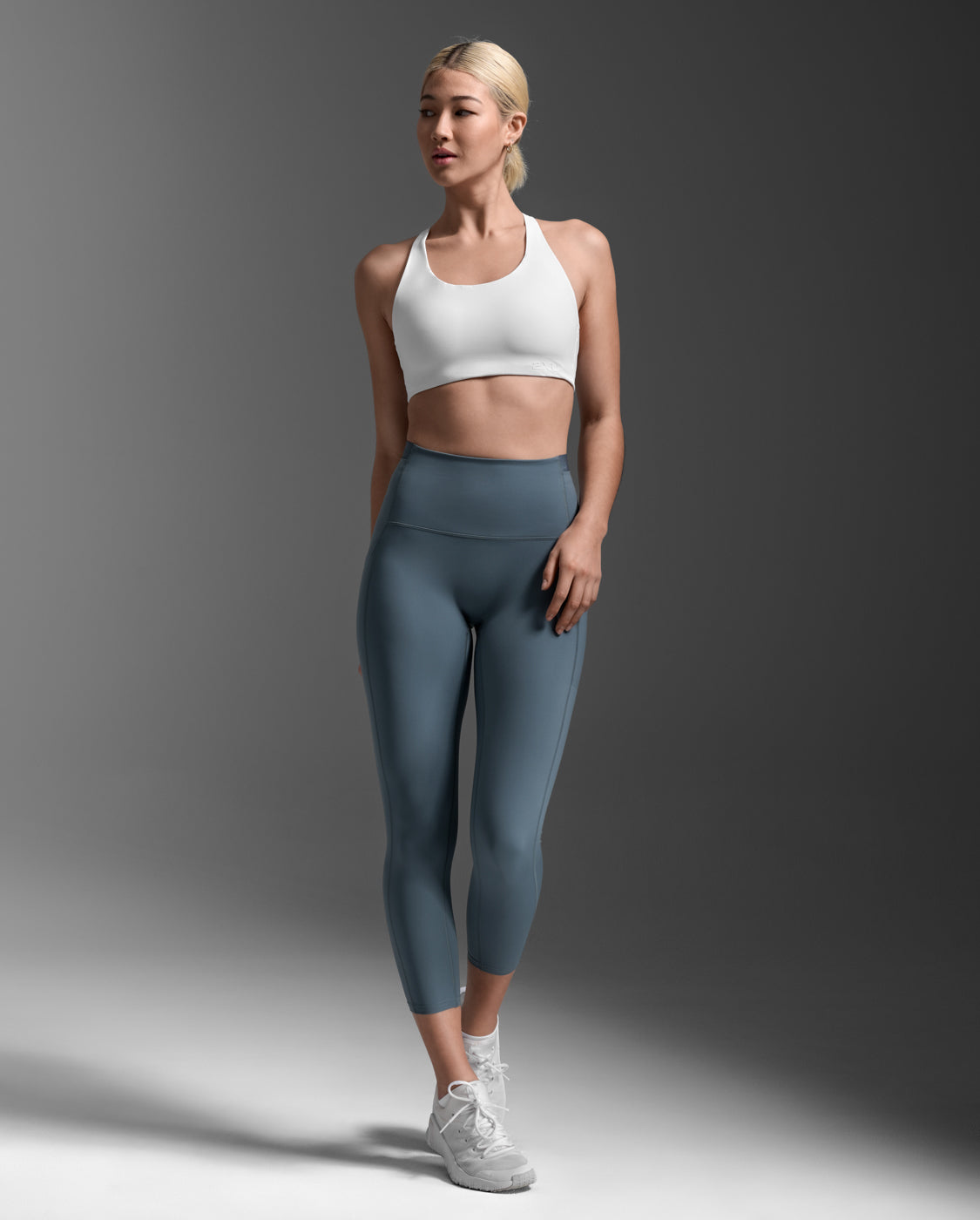 Form Stash Hi-Rise Compression 7/8 Tights, Dark Sage/Dark Sage