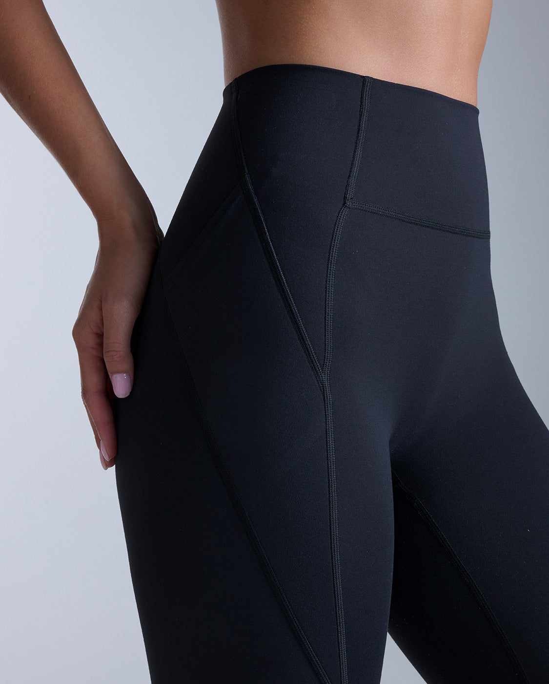 Flex Hi-Rise Compression 7/8 Tights, Black/Black