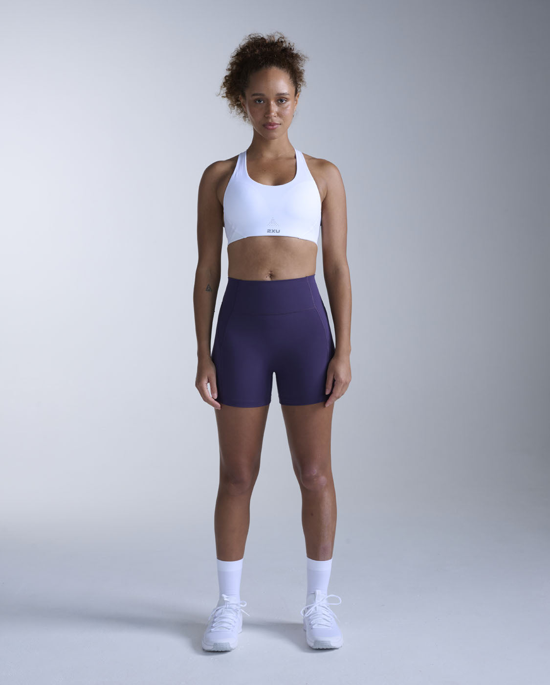Flex Hi-Rise Compression 4 Inch Shorts, Velvet Purple/Velvet Purple