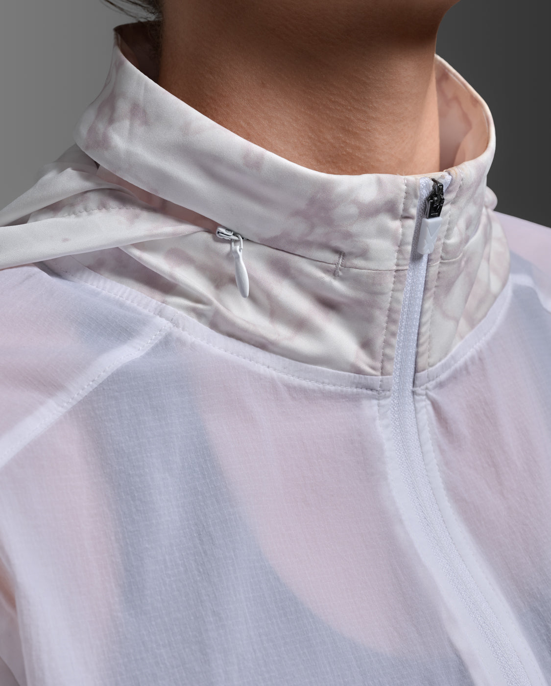 Aero Sheer Windbreaker, White Breccia/White Reflective