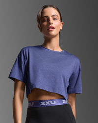 Form Soft Jersey Crop Tee, Future Dusk/Future Dusk