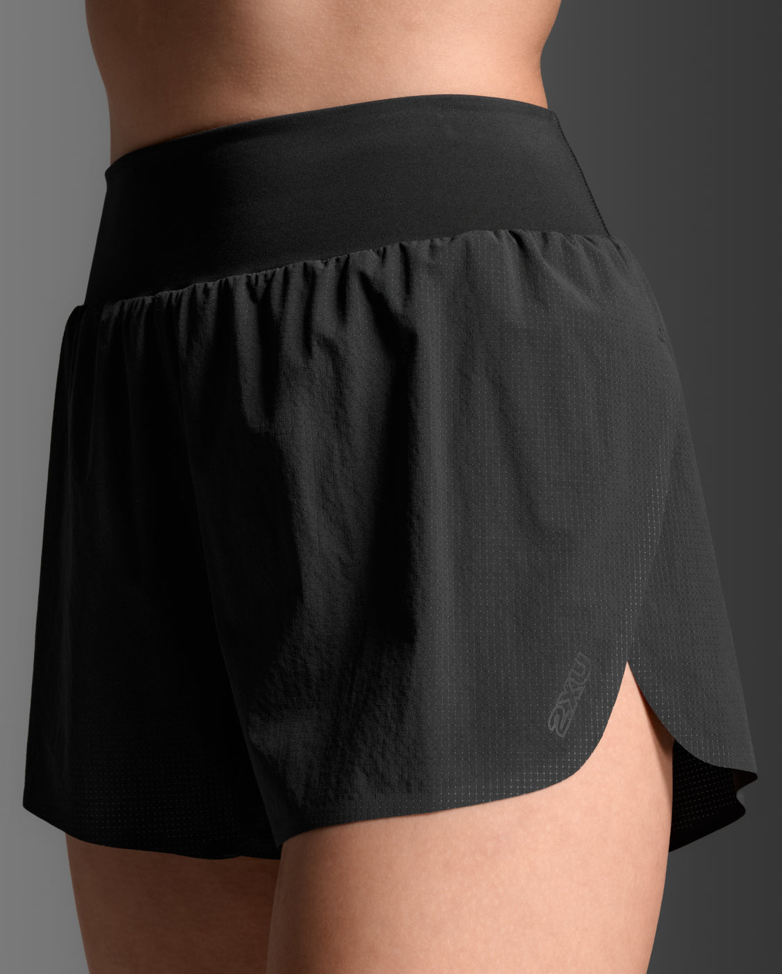 Light Speed Hi-Rise 3 Inch Shorts, Black/ Black Reflective