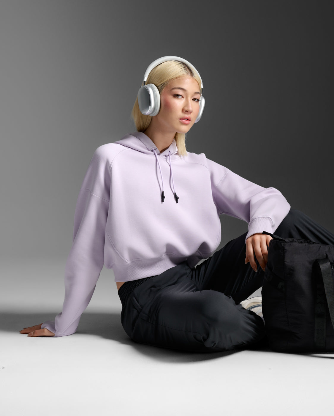 Form Smooth Spacer Crop Hoodie, Virtual Violet/Virtual Violet
