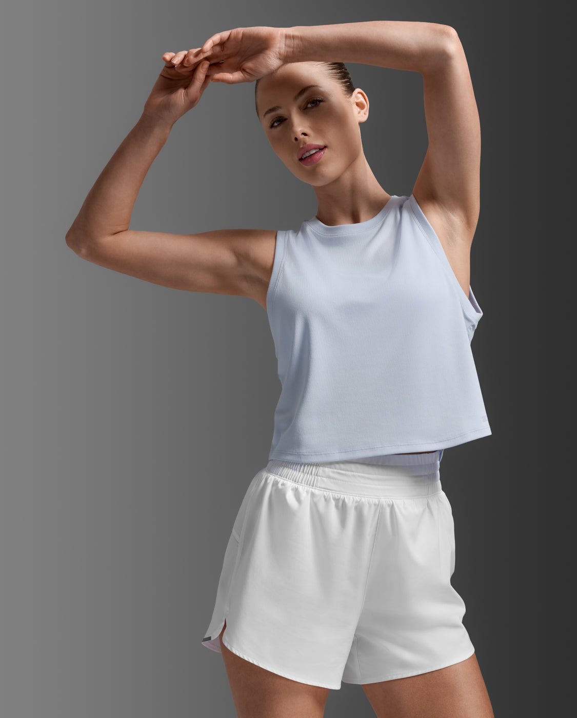 Aero Mesh Crop Tank, Halogen/Halogen Reflective