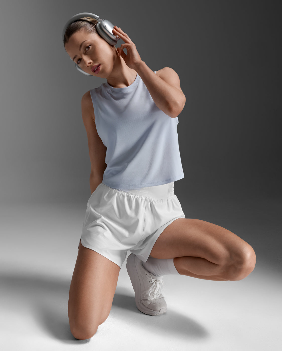 Aero Mesh Crop Tank, Halogen/Halogen Reflective