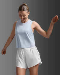 Aero Mesh Crop Tank, Halogen/Halogen Reflective
