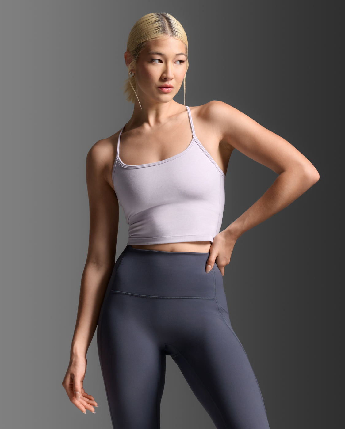 Flex Strappy Crop Tank, Virtual Violet/Virtual Violet