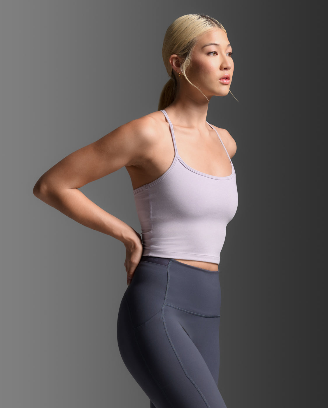 Flex Strappy Crop Tank, Virtual Violet/Virtual Violet