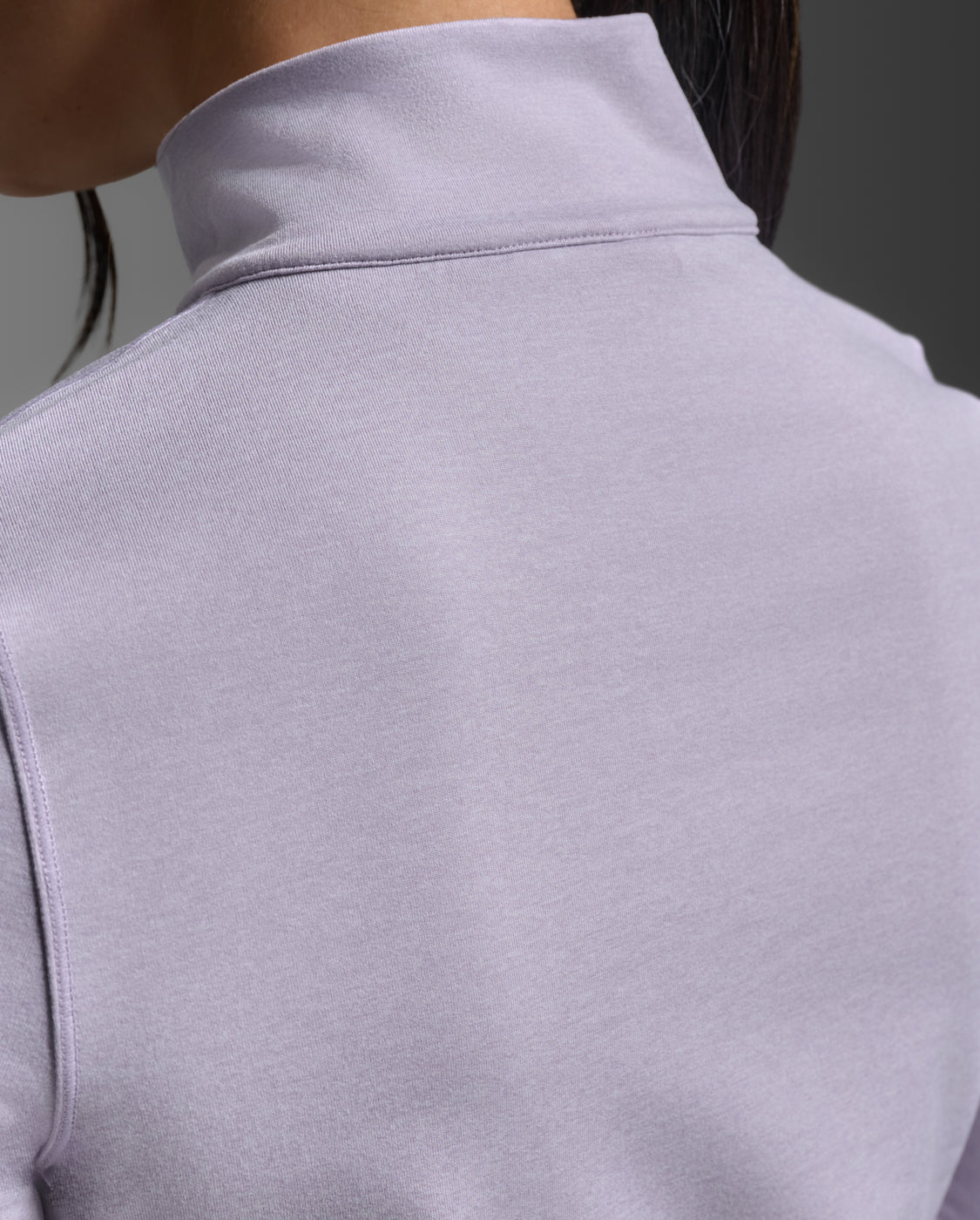 Flex Crop 1/2 Zip Long Sleeve, Virtual Violet/Virtual Violet