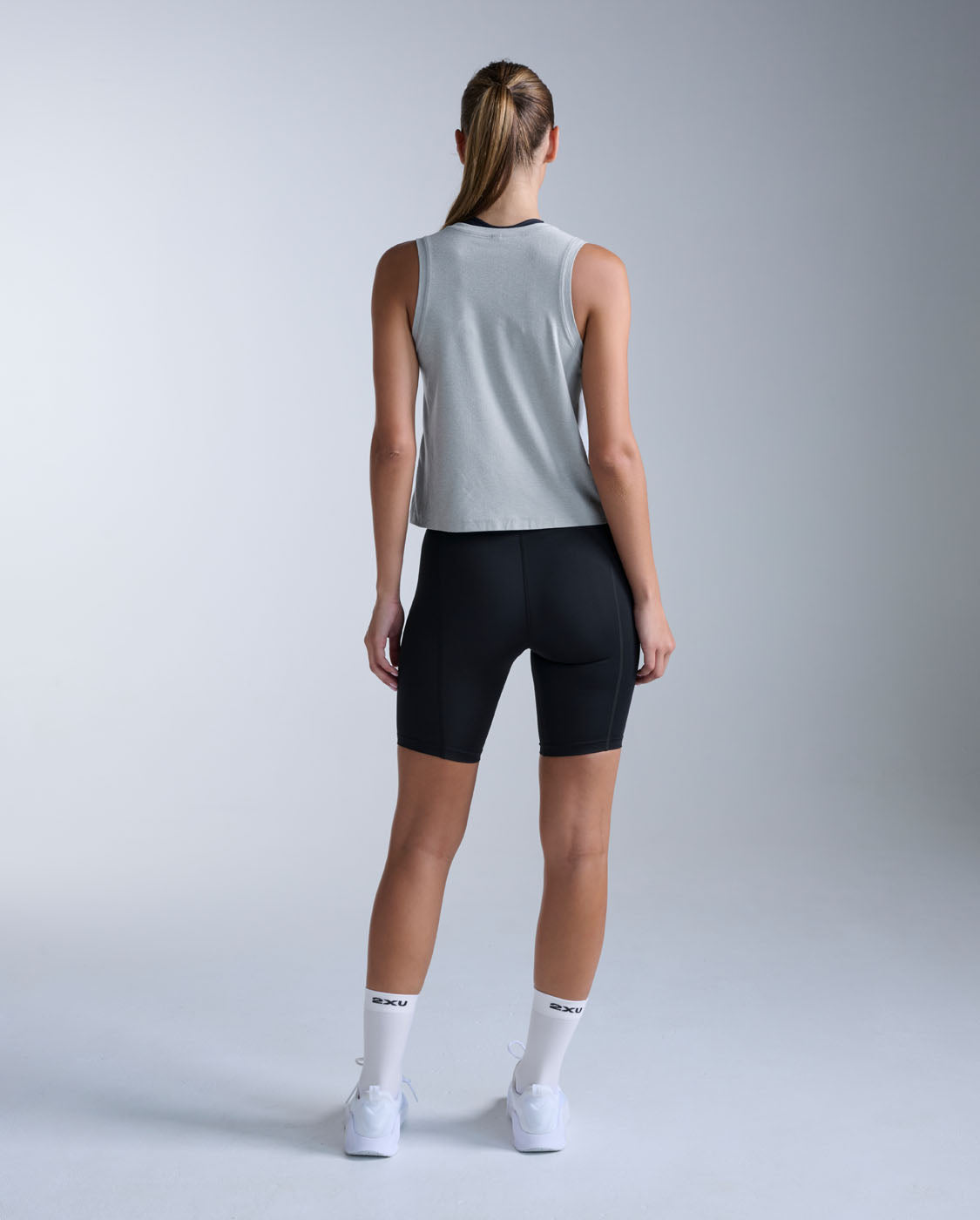 Form Soft Jersey Relaxed Tank, Harbor Mist/White